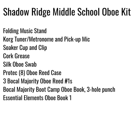 Shadow Ridge Middle School Oboe Kit