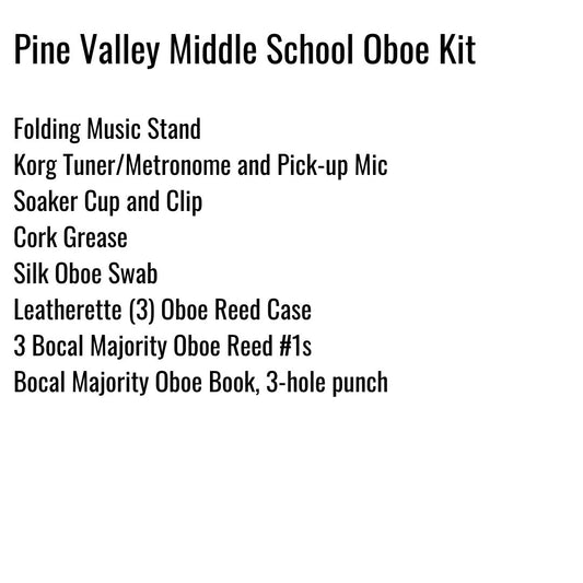 Pine Valley Middle School Oboe Kit