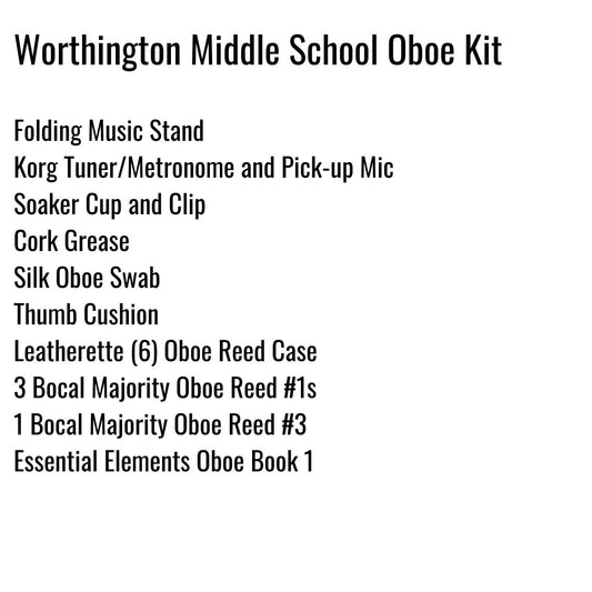 Worthington Middle School Oboe Kit