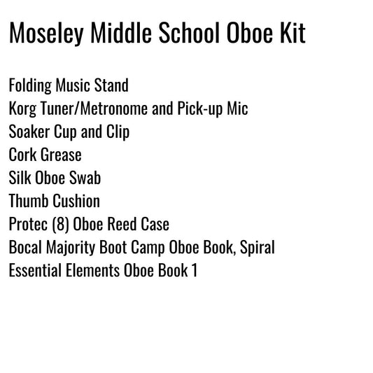 Moseley Middle School Oboe Kit