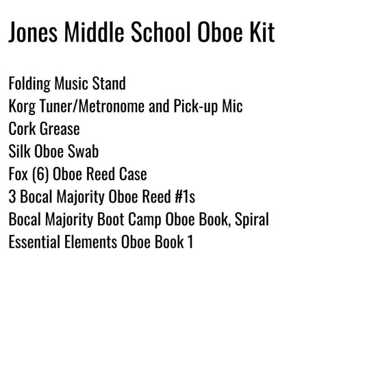 Jones Middle School Oboe Kit