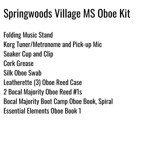 Springwoods Village Middle School Oboe Kit
