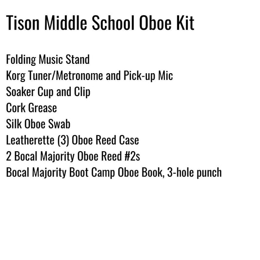 Tison Middle School Oboe Kit