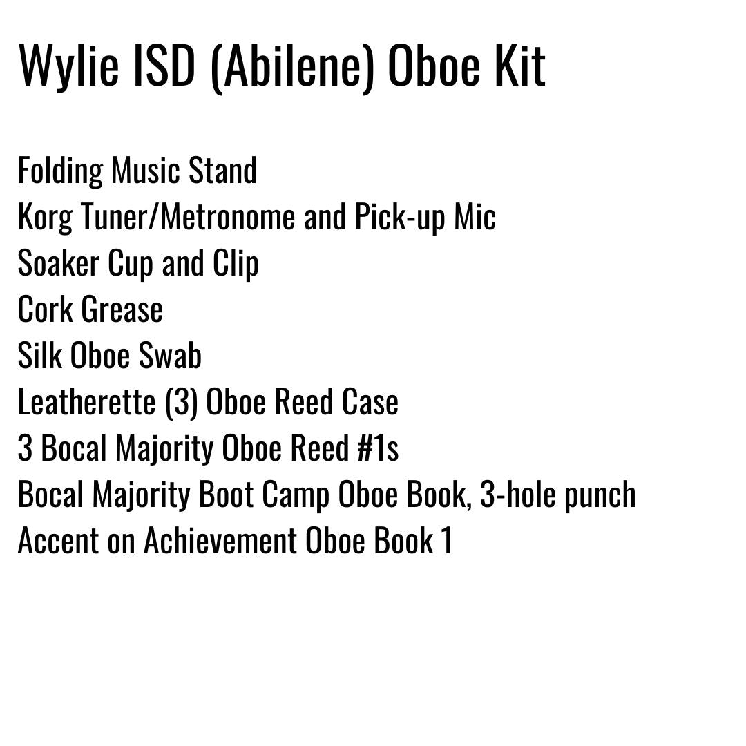Wylie ISD (Abilene) Oboe Kit
