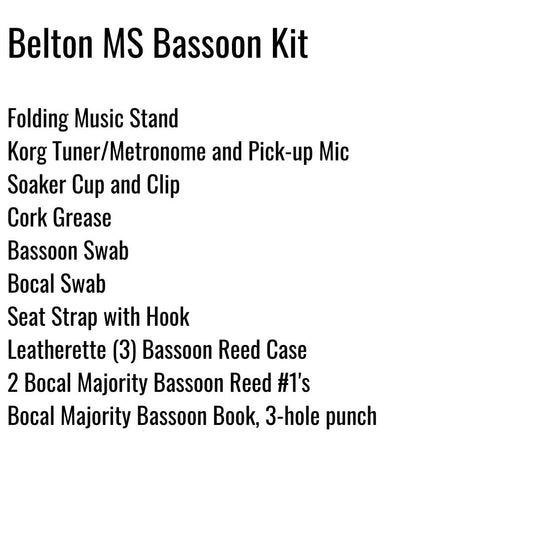 Belton Middle School Bassoon Kit