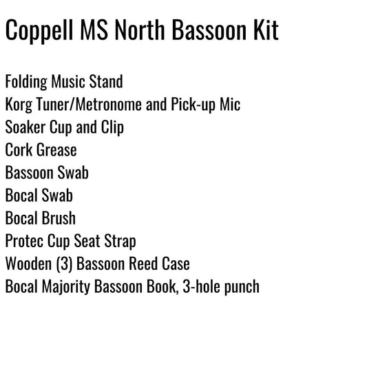 Coppell Middle School North Bassoon Kit