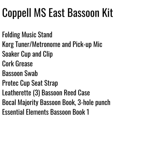 Coppell East Middle School Bassoon Kit