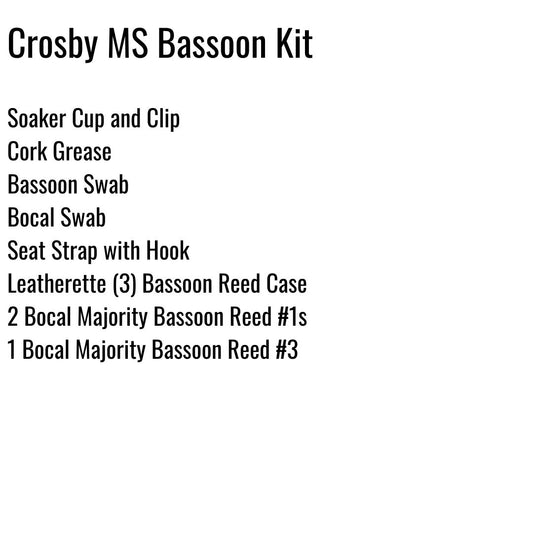 Crosby Middle School Bassoon Kit