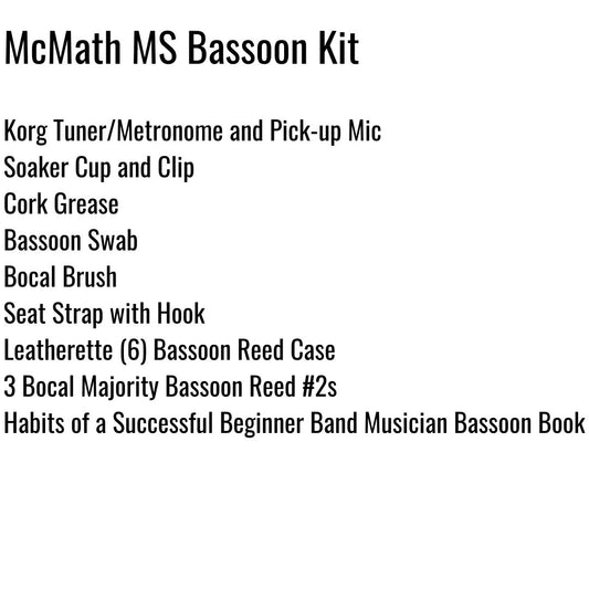 McMath Middle School Bassoon Kit