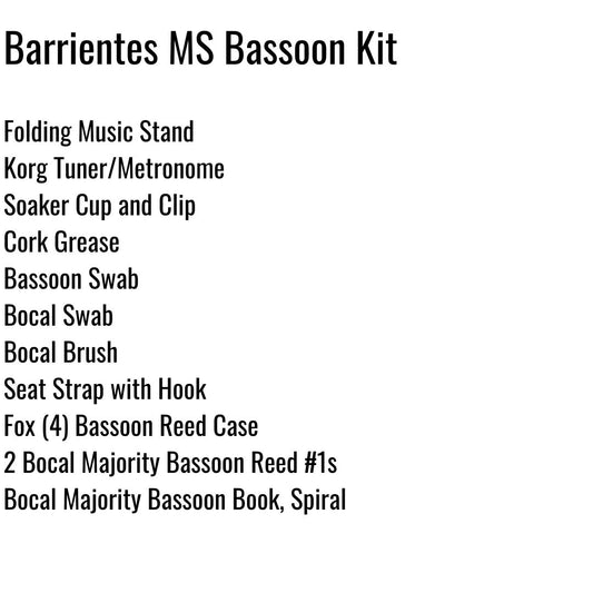 Barrientes Middle School Bassoon Kit