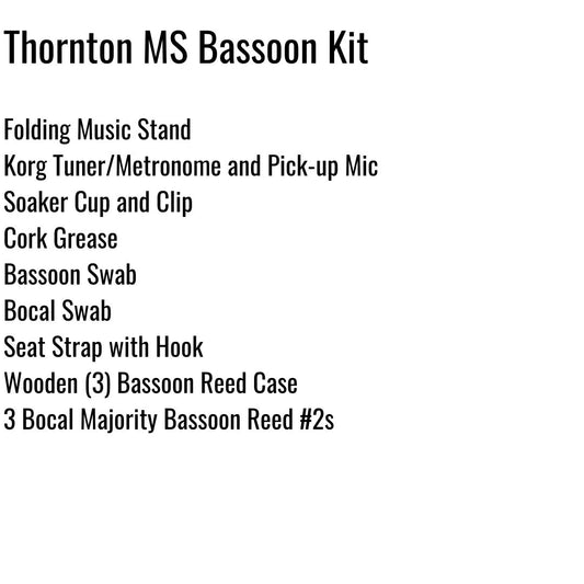 Thornton Middle School (Fort Bend) Bassoon Kit