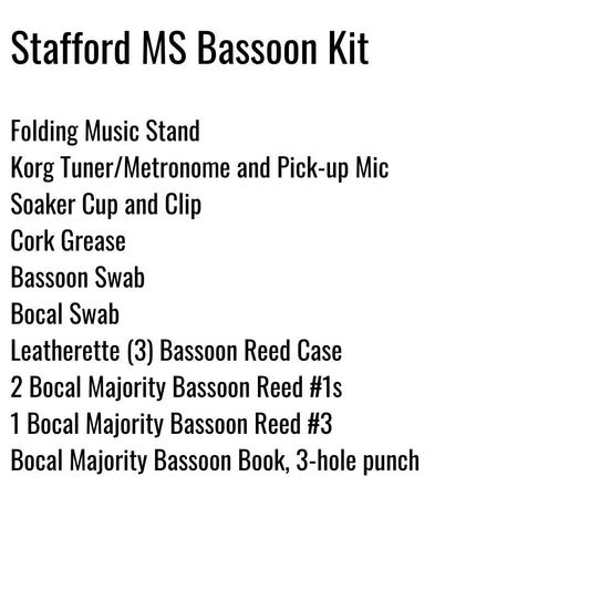 Stafford Middle School Bassoon Kit