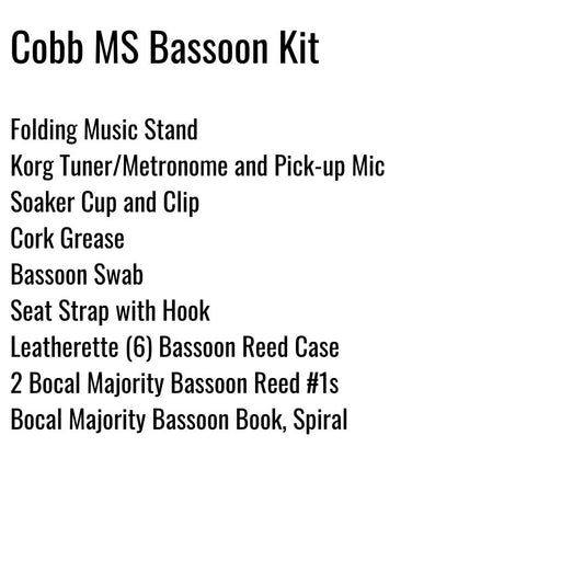 Cobb Middle School (Frisco) Bassoon Kit