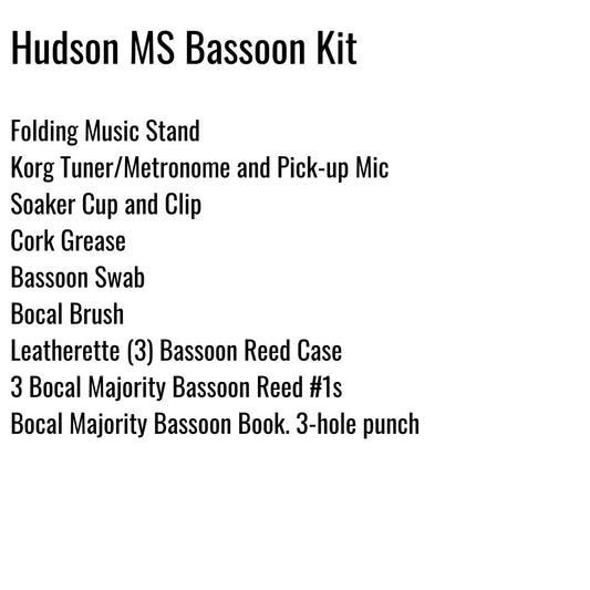 Hudson Middle School Bassoon Kit