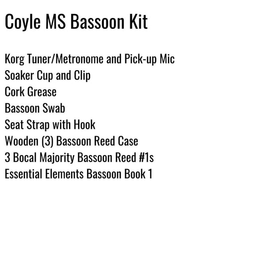Coyle Middle School Bassoon Kit