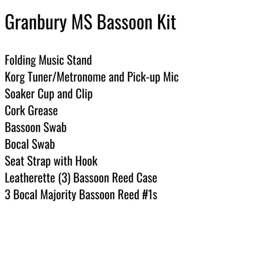 Granbury Middle School Bassoon Kit