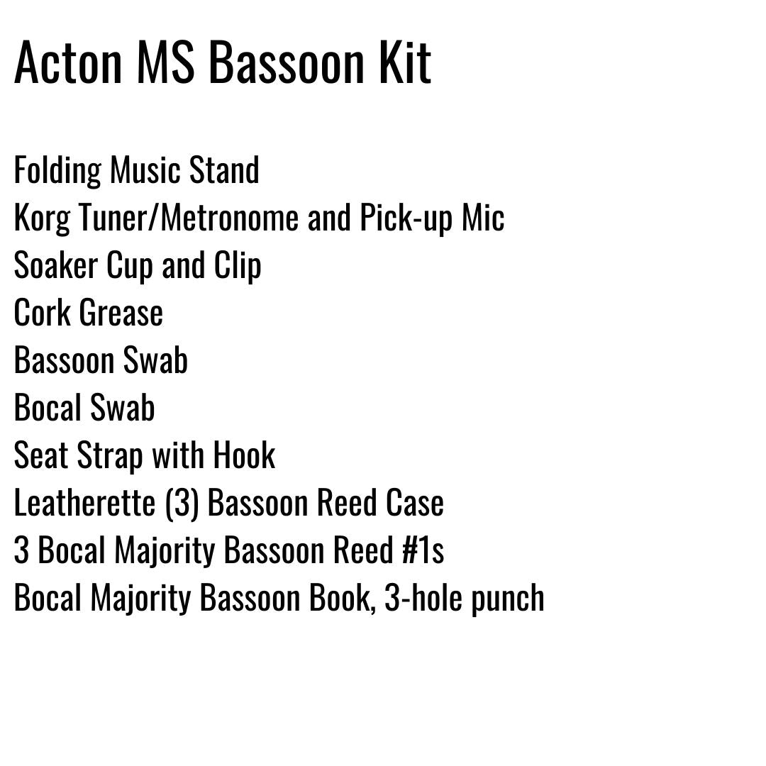 Acton Middle School Bassoon Kit