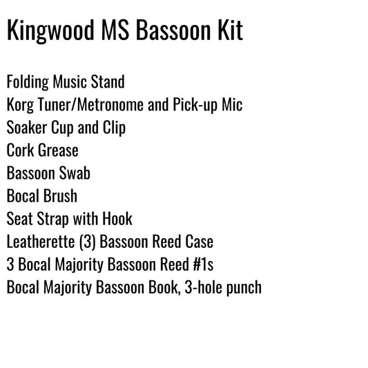 Kingwood Middle School Bassoon Kit