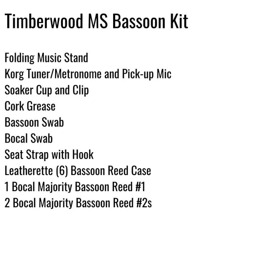 Timberwood (Humble) Middle School Bassoon Kit