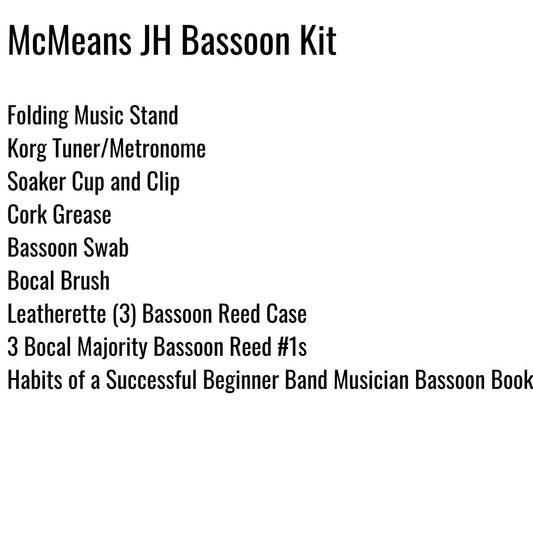 McMeans Junior High Bassoon Kit