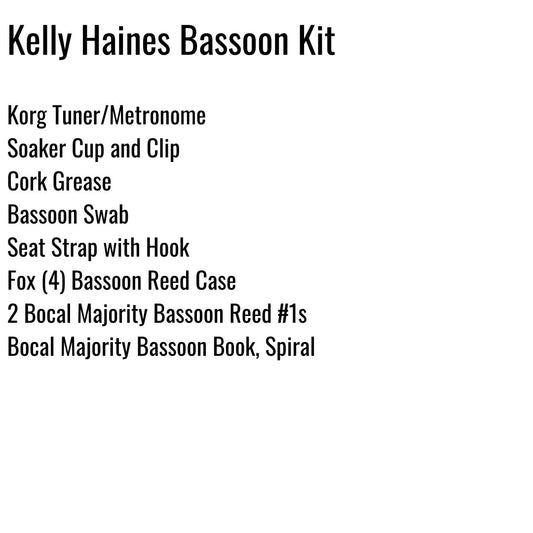 Kelly Haines Middle School Bassoon Kit