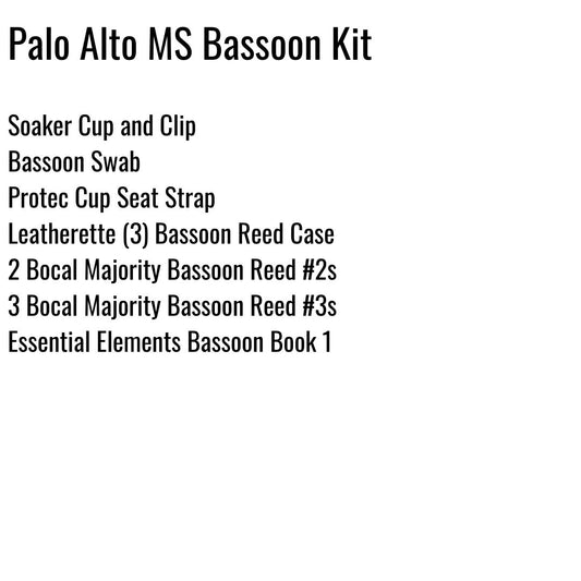 Palo Alto Middle School Bassoon Kit