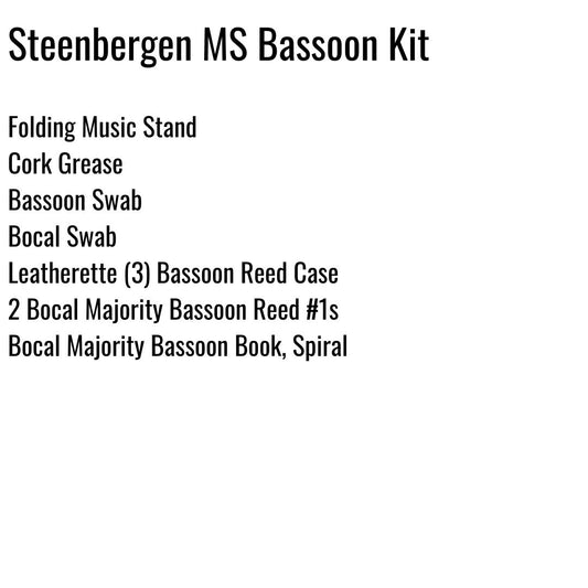 Steenbergen Middle School Bassoon Kit