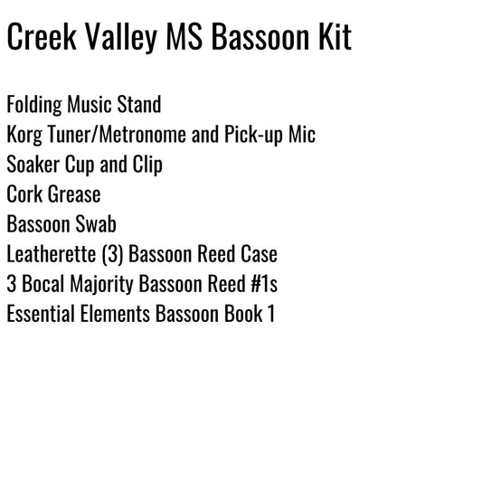 Creek Valley Middle School Bassoon Kit