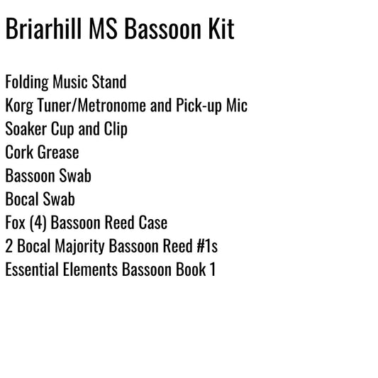 Briarhill Middle School Bassoon Kit