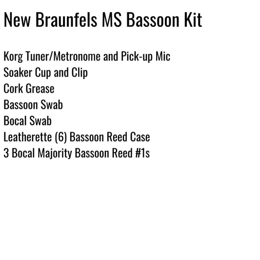New Braunfels Middle School Bassoon Kit