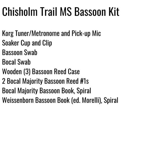 Chisholm Trail Middle School Bassoon Kit