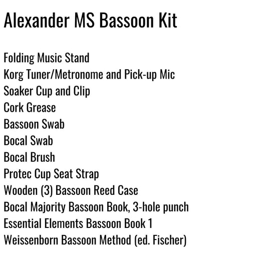 Alexander Middle School Bassoon Kit
