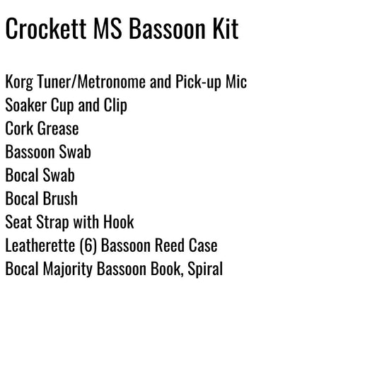 Crockett Middle School Bassoon Kit