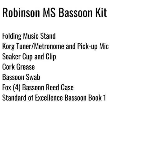Robinson Middle School Bassoon Kit