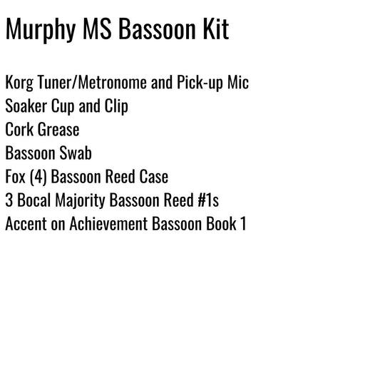 Murphy Middle School Bassoon Kit