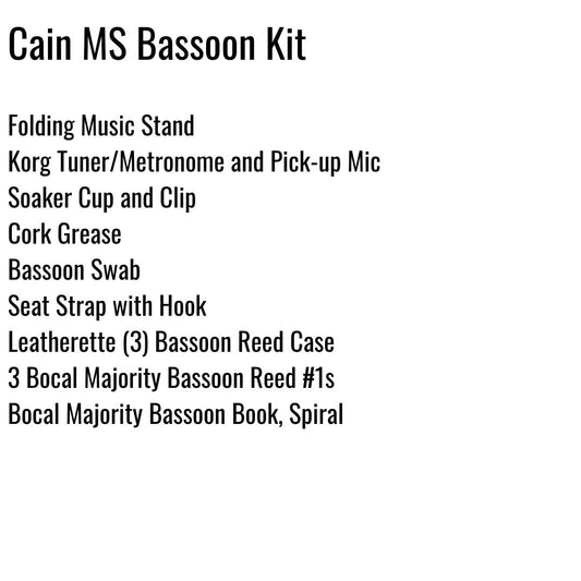 Cain Middle School Bassoon Kit