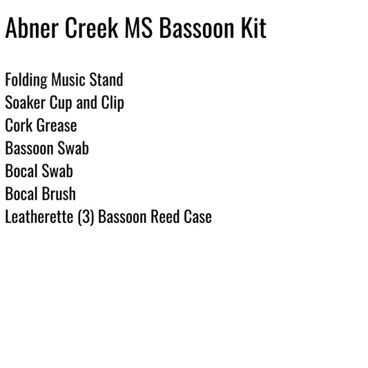 Abner Creek Middle School Bassoon Kit