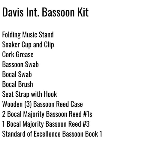Davis Intermediate School (Wylie) Bassoon Kit