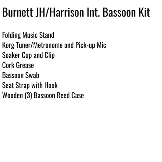 Burnett JH/Harrison Int (Wylie) Bassoon Kit