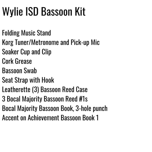 Wylie ISD (Abilene) Bassoon Kit