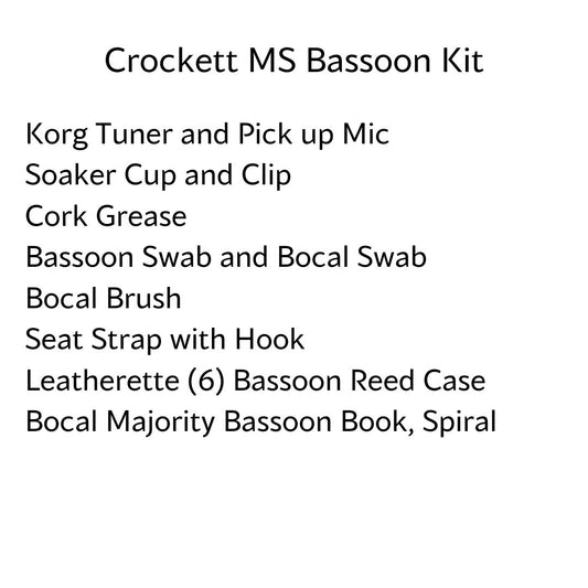 Crockett Middle School Bassoon Kit