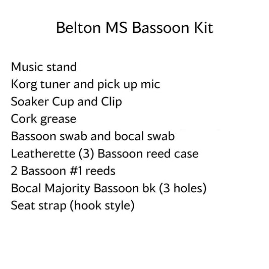Belton Middle School Bassoon Kit