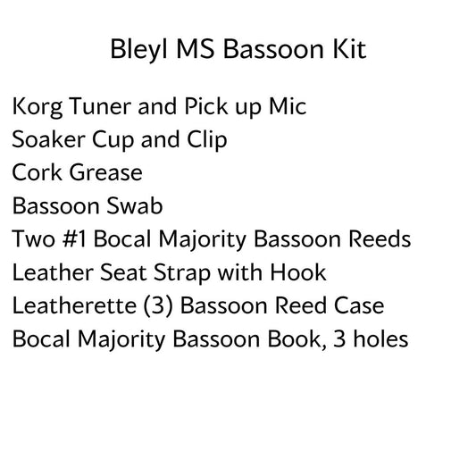 Bleyl Middle School Bassoon Kit