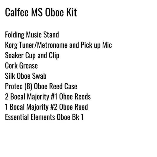Calfee Middle School Oboe Kit