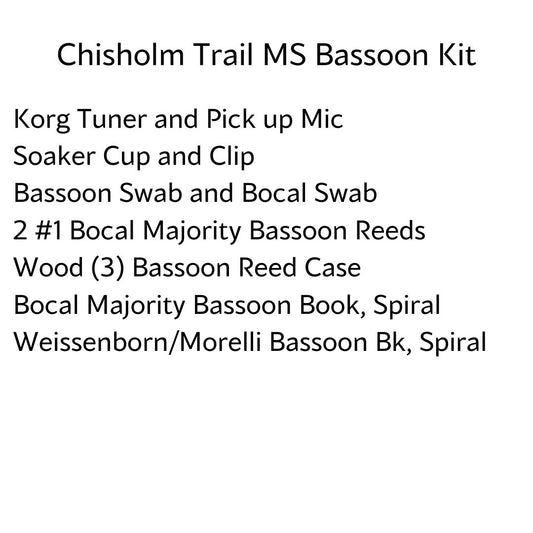 Chisholm Trail Middle School Bassoon Kit