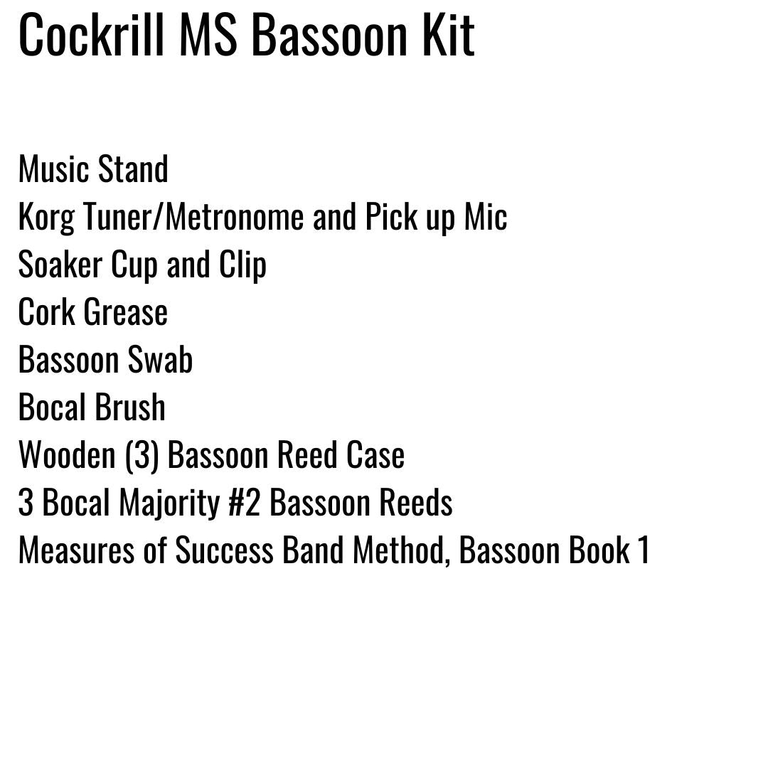 Cockrill Middle School Bassoon Kit