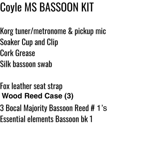 Garland ISD - Bassoon – Bocal Majority