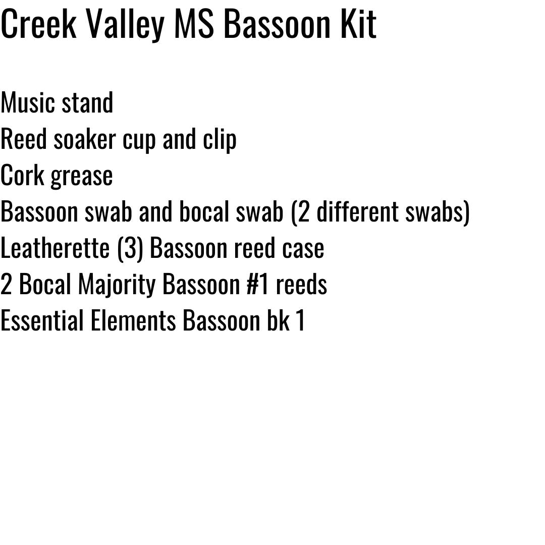 Creek Valley Middle School Bassoon Kit