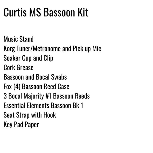 Curtis Middle School Bassoon Kit