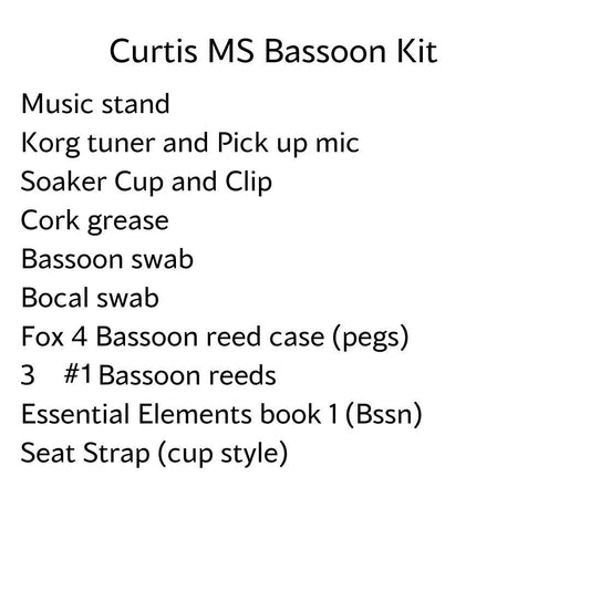 Curtis Middle School Bassoon Kit
